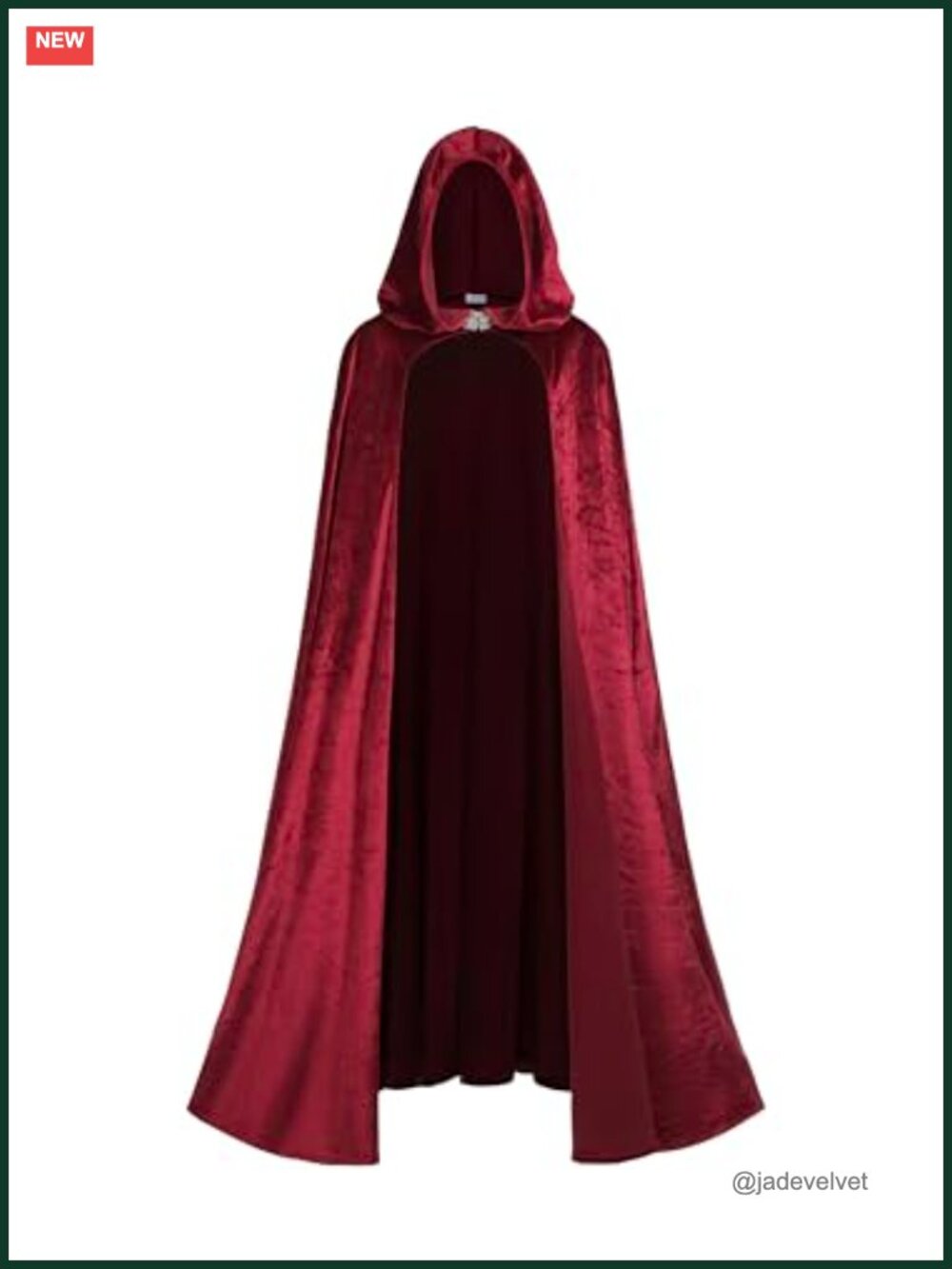 Velvet Hooded Cape Renaissance Costume Cloak